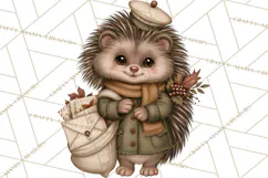 Autumn Critter Town Clipart PNG, Fall Cottage Animal Town Product Image 2