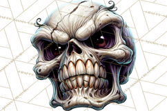 Floral Skull PNG Clipart, Spooky Gothic Halloween Png Product Image 3