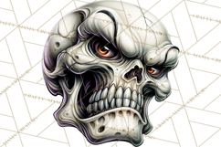 Floral Skull PNG Clipart, Spooky Gothic Halloween Png Product Image 3
