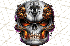 Floral Skull PNG Clipart, Spooky Gothic Halloween Png Product Image 4