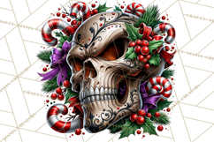 Floral Skull PNG Clipart, Spooky Gothic Halloween Png Product Image 5
