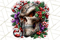 Floral Skull PNG Clipart, Spooky Gothic Halloween Png Product Image 5