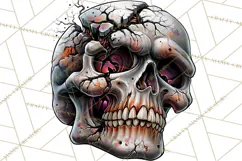 Floral Skull PNG Clipart, Spooky Gothic Halloween Png Product Image 2