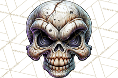 Floral Skull PNG Clipart, Spooky Gothic Halloween Png Product Image 4