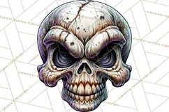 Floral Skull PNG Clipart, Spooky Gothic Halloween Png Product Image 4