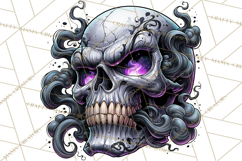 Floral Skull PNG Clipart, Spooky Gothic Halloween Png Product Image 4