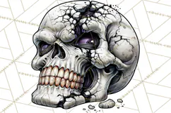 Floral Skull PNG Clipart, Spooky Gothic Halloween Png Product Image 3