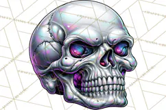 Floral Skull PNG Clipart, Spooky Gothic Halloween Png Product Image 3