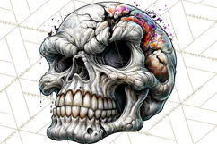 Floral Skull PNG Clipart, Spooky Gothic Halloween Png Product Image 2