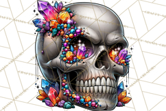 Floral Skull PNG Clipart, Spooky Gothic Halloween Png Product Image 5
