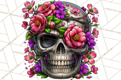 Floral Skull PNG Clipart, Spooky Gothic Halloween Png Product Image 2
