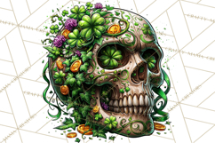 Floral Skull PNG Clipart, Spooky Gothic Halloween Png Product Image 2