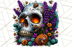 Floral Skull PNG Clipart, Spooky Gothic Halloween Png Product Image 3