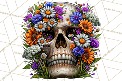 Floral Skull PNG Clipart, Spooky Gothic Halloween Png Product Image 2