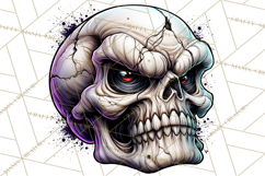 Floral Skull PNG Clipart, Spooky Gothic Halloween Png Product Image 2