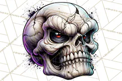 Floral Skull PNG Clipart, Spooky Gothic Halloween Png Product Image 2