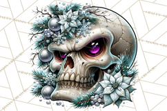 Floral Skull PNG Clipart, Spooky Gothic Halloween Png Product Image 4