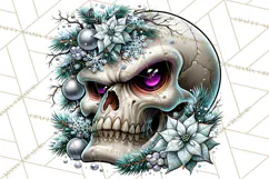 Floral Skull PNG Clipart, Spooky Gothic Halloween Png Product Image 4