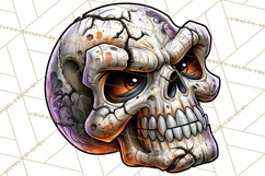 Floral Skull PNG Clipart, Spooky Gothic Halloween Png Product Image 2
