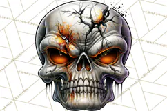 Floral Skull PNG Clipart, Spooky Gothic Halloween Png Product Image 4