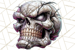 Floral Skull PNG Clipart, Spooky Gothic Halloween Png Product Image 4