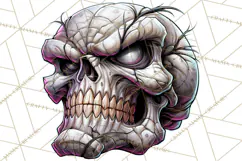 Floral Skull PNG Clipart, Spooky Gothic Halloween Png Product Image 4