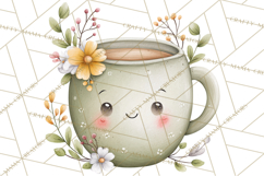 Spring Cozy Home Clipart, Cute Kawaii House Decor Icons PNG Product Image 5