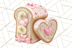 Sweet Treats Patisserie Clipart PNG Valentine Bakery Png Product Image 2