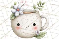 Spring Cozy Home Clipart, Cute Kawaii House Decor Icons PNG Product Image 2