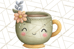Spring Cozy Home Clipart, Cute Kawaii House Decor Icons PNG Product Image 4