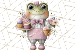 Easter Frogs in Fancy Fits, Cute Spring Clipart Png Product Image 4
