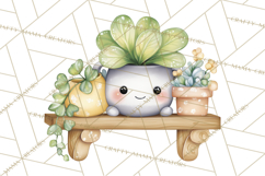 Spring Cozy Home Clipart, Cute Kawaii House Decor Icons PNG Product Image 5