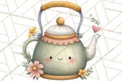 Spring Cozy Home Clipart, Cute Kawaii House Decor Icons PNG Product Image 4