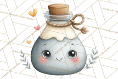 Spring Cozy Home Clipart, Cute Kawaii House Decor Icons PNG Product Image 5