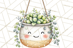 Spring Cozy Home Clipart, Cute Kawaii House Decor Icons PNG Product Image 2