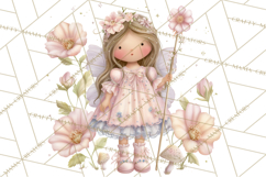 Whimsical Fairy World Clipart, Pastel Fairy Houses Png Product Image 4