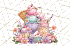 Dessert Clipart, Girly Pastel Sweets, Cupcakes Cookies Png Product Image 3