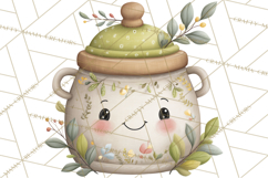 Spring Cozy Home Clipart, Cute Kawaii House Decor Icons PNG Product Image 5