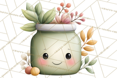 Spring Cozy Home Clipart, Cute Kawaii House Decor Icons PNG Product Image 2