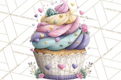 Dessert Clipart, Girly Pastel Sweets, Cupcakes Cookies Png Product Image 5