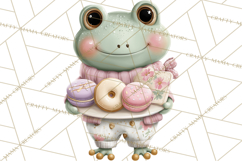 Easter Frogs in Fancy Fits, Cute Spring Clipart Png Product Image 4