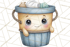 Spring Cozy Home Clipart, Cute Kawaii House Decor Icons PNG Product Image 5