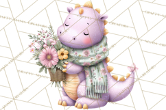 Easter Baby Dragon Clipart, Cute Pastel Spring Dragons Png Product Image 3