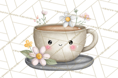 Spring Cozy Home Clipart, Cute Kawaii House Decor Icons PNG Product Image 3