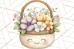 Spring Cozy Home Clipart, Cute Kawaii House Decor Icons PNG Product Image 4