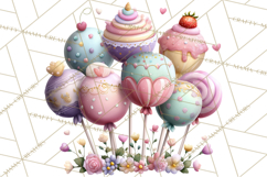 Dessert Clipart, Girly Pastel Sweets, Cupcakes Cookies Png Product Image 5