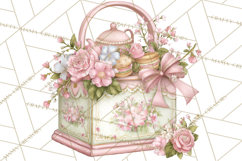 Blossom Tea Party Clipart, Pastel Tea Party Png Product Image 2