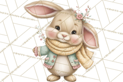 Easter Bunny Clipart PNG, Cute Bunny Characters, Pastel Product Image 3