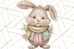 Easter Bunny Clipart PNG, Cute Bunny Characters, Pastel Product Image 4