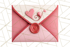 Love Letter Delivery Clipart, Valentine Mail Heart Envelopes Product Image 5